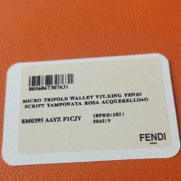 Fendi Roma Pink Trifold Wallet Full Inclusion - Picture 9 of 9